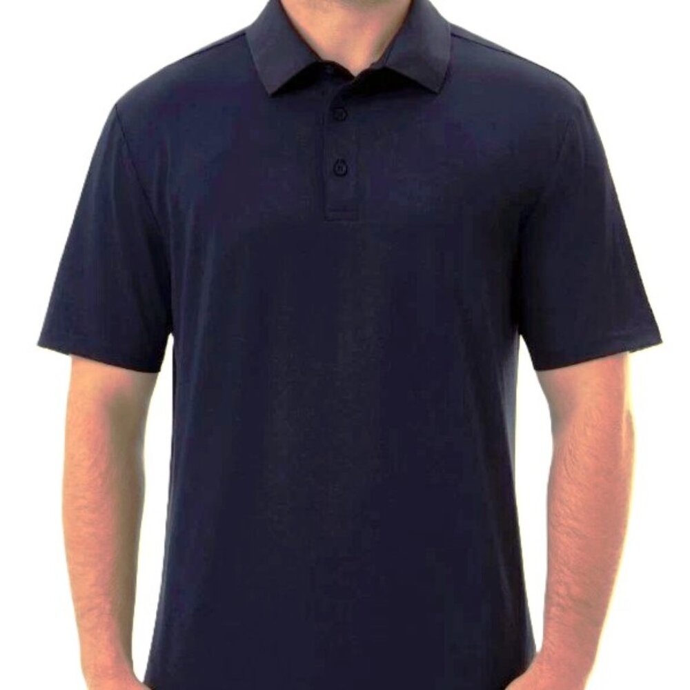 Performance Polo Golf Tennis Black Dark Heather Gray Short Sleeve Mens XL